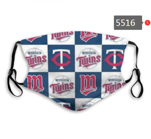 2020 MLB Minnesota Twins #2 Dust mask with filter->mlb dust mask->Sports Accessory